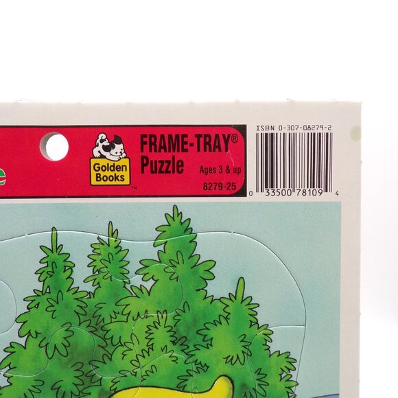 VTG 1993 Golden Books Santas Merry Ride Frame Tray Puzzle Christmas Retro 12 pc - Picture 5 of 11